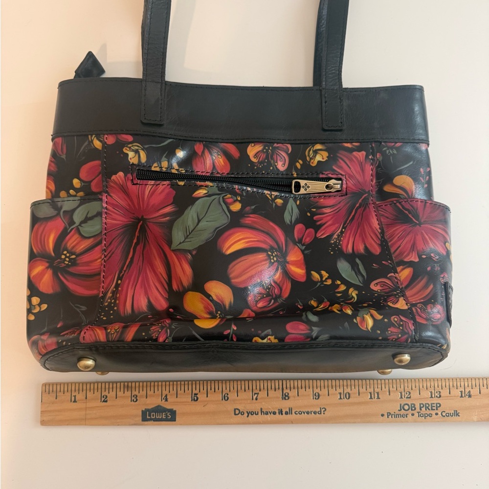 Patricia Nash Black and Red Floral Tote - Picture 14 of 16